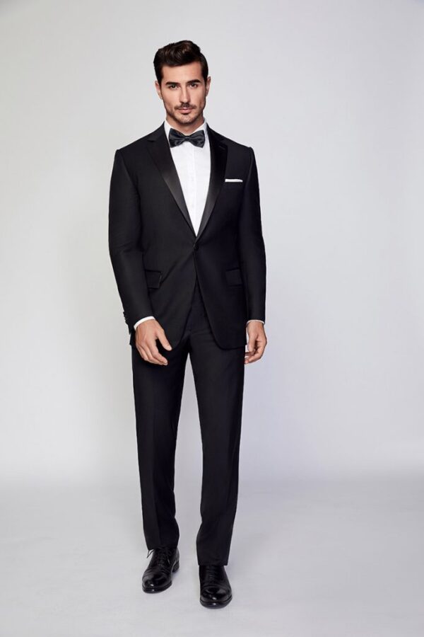 Paul Betenly Trim Black Notch Lapel Tuxedo