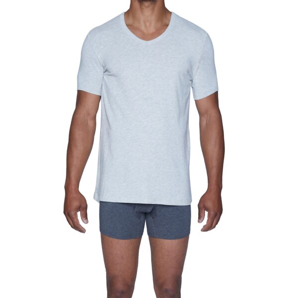 Wood V-Neck Undershirt - Heather Grey